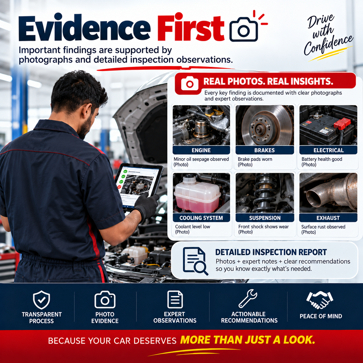 Evidence First — findings supported by photographs